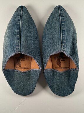 BROTHER VELLIES DENIM BABOUCHE SLIDES